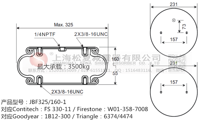 JBF325/160-1橡膠<a href='http://m.swf4.cn/' target='_blank'><u>空氣彈簧</u></a>