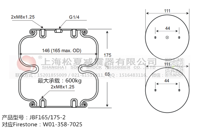 JBF165/175-2橡膠<a href='http://m.swf4.cn/' target='_blank'><u>空氣彈簧</u></a>
