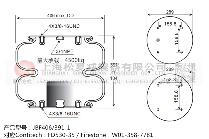JBF406/391-2橡膠<a href='http://m.swf4.cn/' target='_blank'><u>空氣彈簧</u></a>